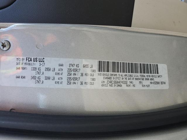 2C4RC1BG0HR745332 - 2017 CHRYSLER PACIFICA TOURING L Silber Foto 13