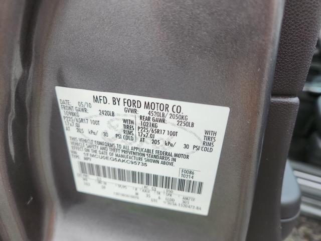 1FMCU0EG5AKC95735 - 2010 FORD ESCAPE LIMITED Сұр фото 13