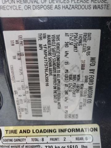 1FMPU17576LA35616 - 2006 FORD EXPEDITION EDDIE BAUER Mavi fotoğraf 13