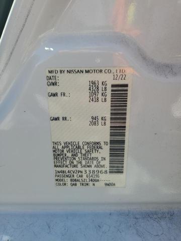 1N4BL4CV2PN338968 - 2023 NISSAN ALTIMA SR WHITE photo 13