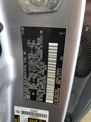 5TFBT54147X001900 - 2007 TOYOTA TUNDRA DOUBLE CAB SR5 SILVER photo 12