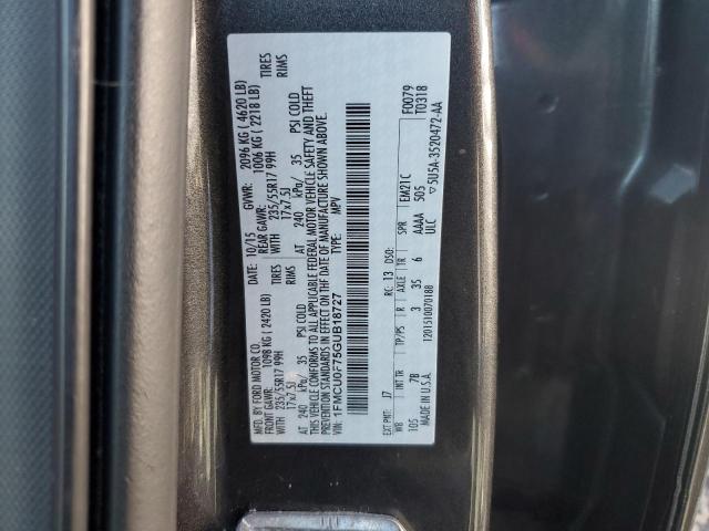 1FMCU0F75GUB18727 - 2016 FORD ESCAPE S GRAY photo 13