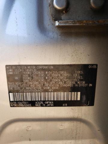 JTEGD20V550064421 - 2005 TOYOTA RAV4 GRAY photo 13