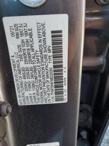 7FART6H81ME026260 - 2021 HONDA CR-V EXL ნაცრისფერი ფოტო 13
