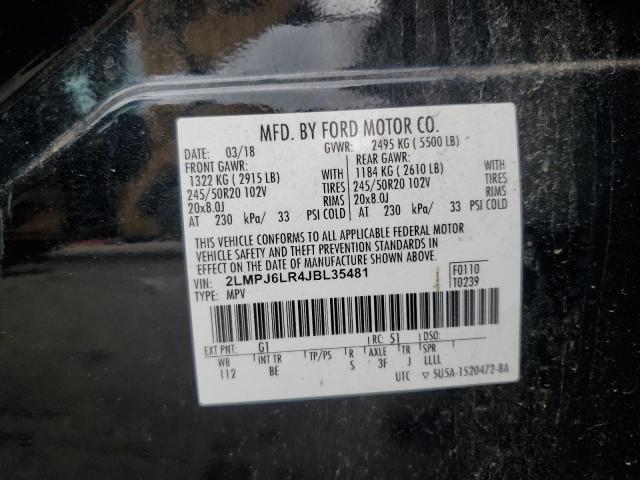 2LMPJ6LR4JBL35481 - 2018 LINCOLN MKX RESERVE BLACK photo 12