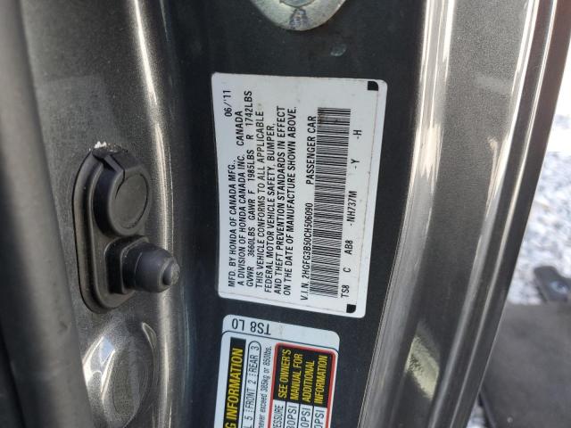 2HGFG3B50CH506090 - 2012 HONDA CIVIC LX GRAY photo 13