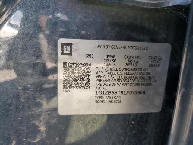 1G1ZB5ST9LF075506 - 2020 CHEVROLET MALIBU LS Boz foto 12