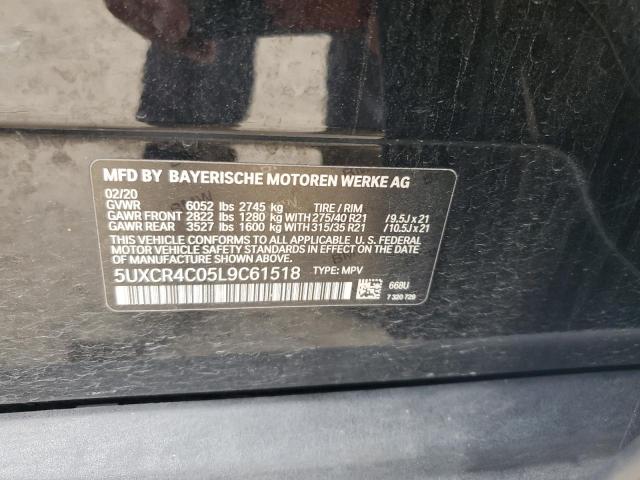 5UXCR4C05L9C61518 - 2020 BMW X5 SDRIVE 40I BLACK photo 13
