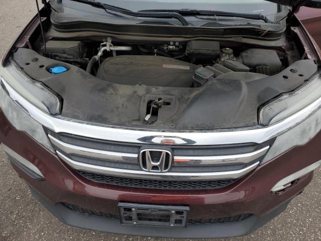 5FNYF6H55HB057263 - 2017 HONDA PILOT EXL მუქწითელი ფოტო 12