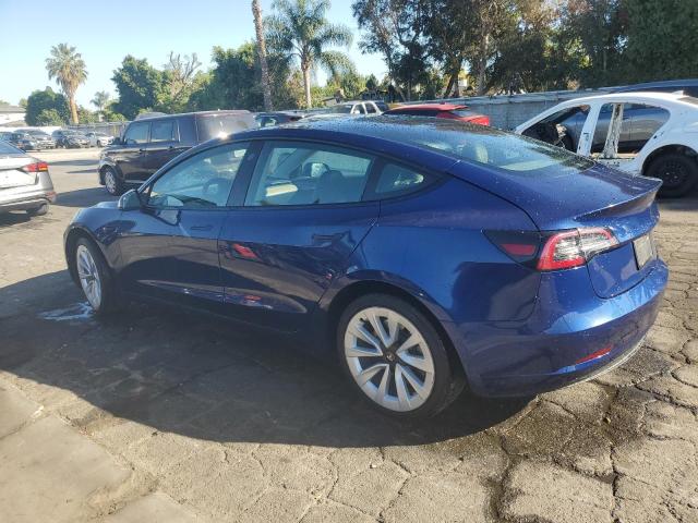 5YJ3E1EB8NF305169 - 2022 TESLA MODEL 3 Azul foto 2