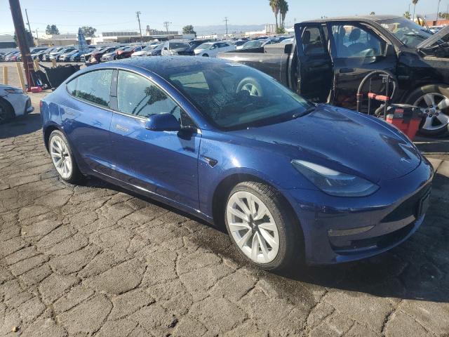 5YJ3E1EB8NF305169 - 2022 TESLA MODEL 3 Azul foto 4
