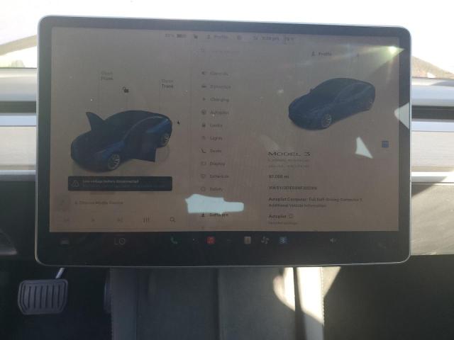 5YJ3E1EB8NF305169 - 2022 TESLA MODEL 3 Azul foto 9