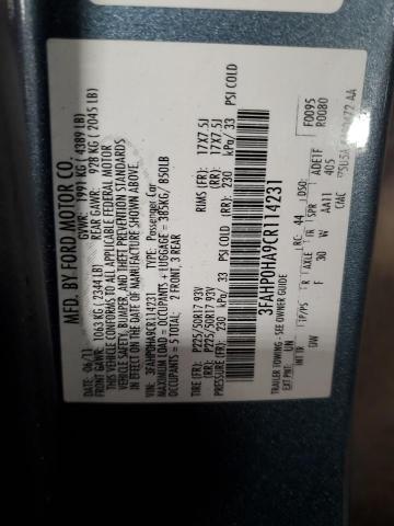 3FAHP0HA9CR114231 - 2012 FORD FUSION SE ნაცრისფერი ფოტო 13