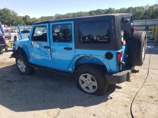 1C4BJWDG0HL573720 - 2017 JEEP WRANGLER U SPORT BLUE photo 2