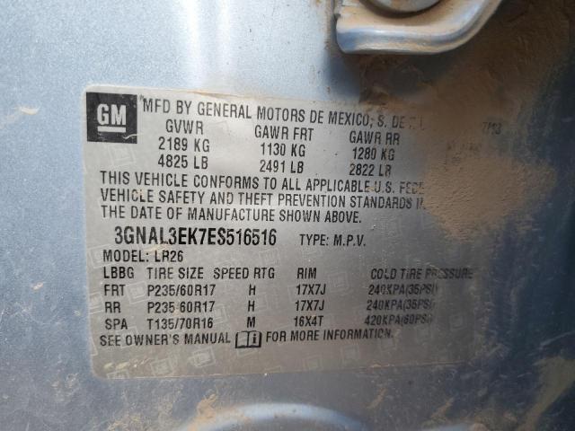 3GNAL3EK7ES516516 - 2014 CHEVROLET CAPTIVA LT BLUE photo 13