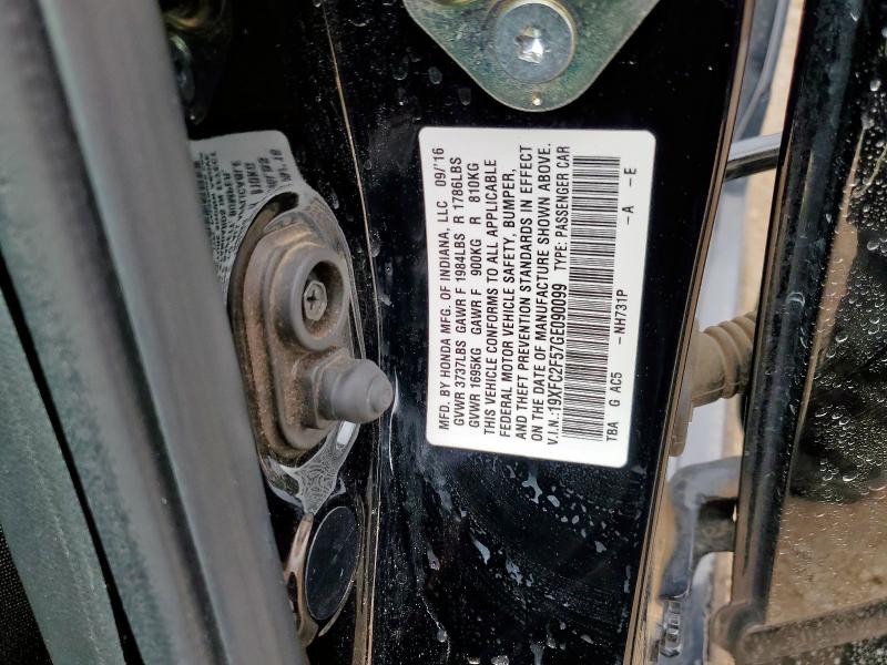 19XFC2F57GE090099 - 2016 HONDA CIVIC LX 黑色 照片 13