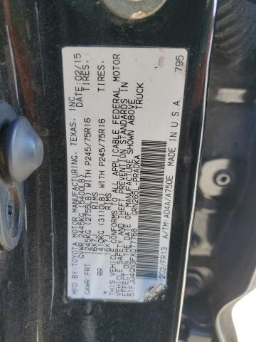 5TFJU4GN3FX077768 - 2015 TOYOTA TACOMA DOUBLE CAB PRERUNNER BLACK photo 13