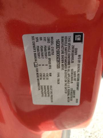 1GCEC19XX9Z287035 - 2009 CHEVROLET SILVERADO C1500 RED photo 12