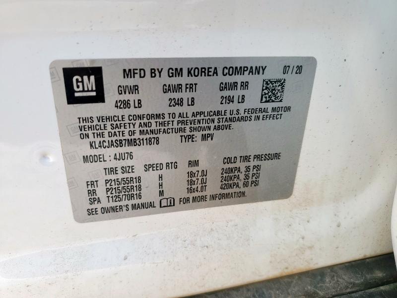 KL4CJASB7MB311878 - 2021 BUICK ENCORE PREFERRED Ağ foto 13