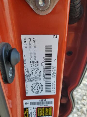 5TFDZ5BN7GX009549 - 2016 TOYOTA TACOMA DOUBLE CAB Pomarańczowy zdjęcie 13