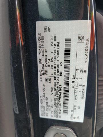 1FMCU0KZ7NUA98033 - 2022 FORD ESCAPE SEL BLACK photo 13