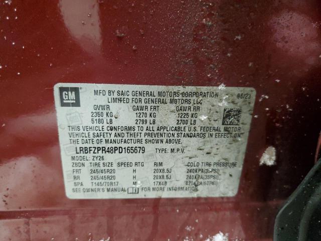 LRBFZPR48PD165679 - 2023 BUICK ENVISION ESSENCE წითელი ფოტო 13