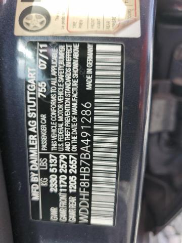 WDDHF8HB7BA491286 - 2011 MERCEDES-BENZ E 350 4MATIC CHARCOAL photo 12