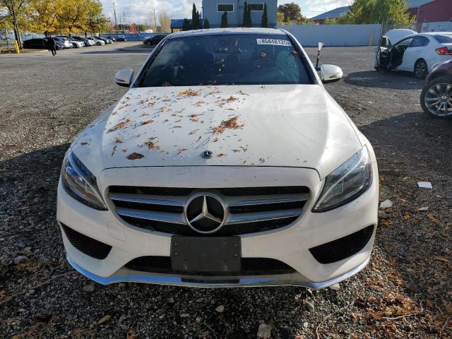 55SWF4KB1JU243610 - 2018 MERCEDES-BENZ C 300 4MATIC WHITE photo 5