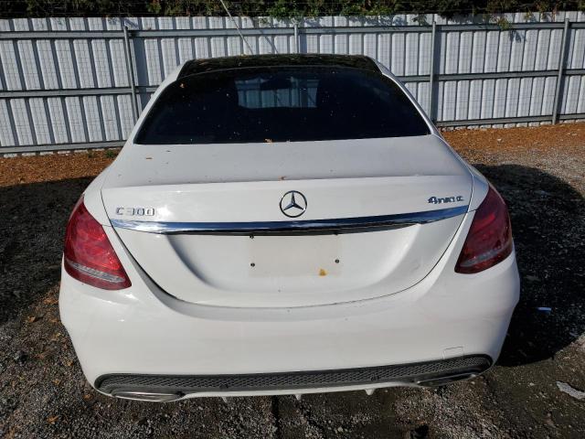 55SWF4KB1JU243610 - 2018 MERCEDES-BENZ C 300 4MATIC WHITE photo 6