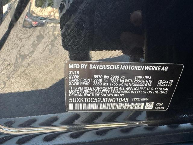 5UXKT0C52J0W01045 - 2018 BMW X5 XDR40E BLACK photo 10