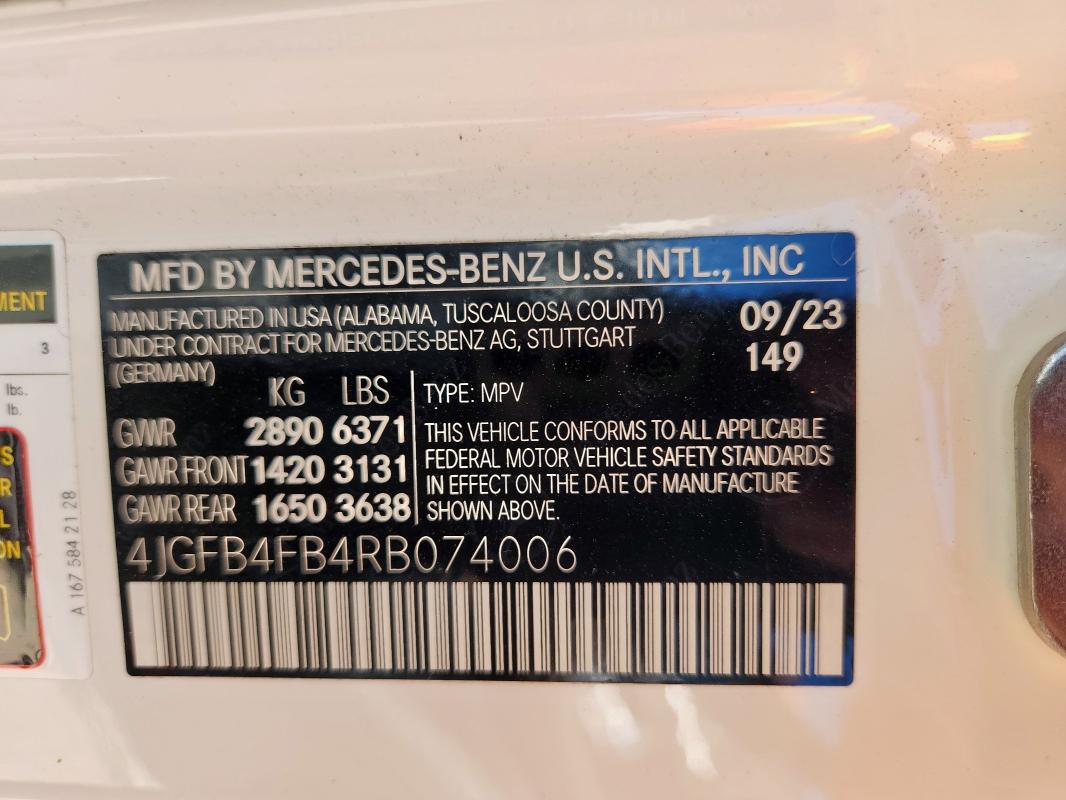 4JGFB4FB4RB074006 - 2024 MERCEDES-BENZ GLE 350 4MATIC WHITE photo 13