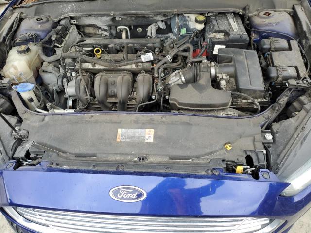 1FA6P0H78G5108733 - 2016 FORD FUSION SE BLUE photo 11