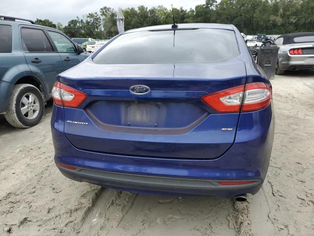 1FA6P0H78G5108733 - 2016 FORD FUSION SE BLUE photo 6