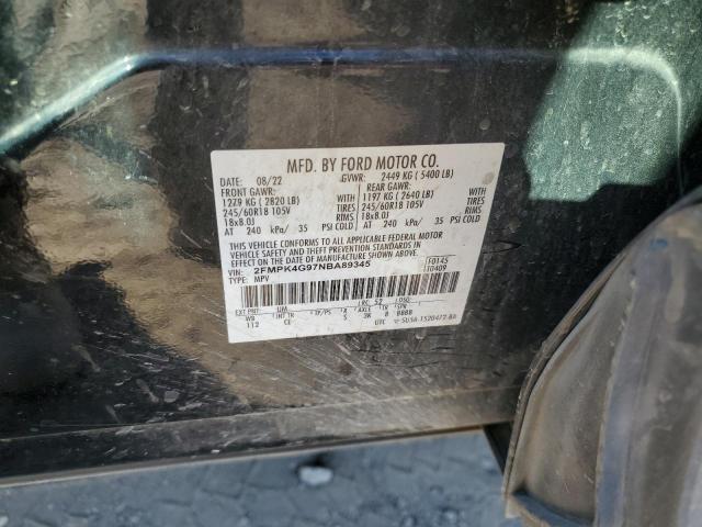 2FMPK4G97NBA89345 - 2022 FORD EDGE SE Schwarz Foto 12