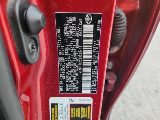 4T1BF1FKXGU525412 - 2016 TOYOTA CAMRY LE Қызыл фото 13