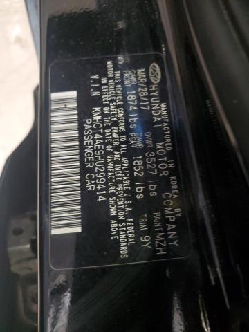 KMHCT4AE9HU299414 - 2017 HYUNDAI ACCENT SE BLACK photo 13