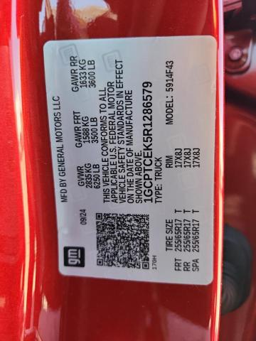 1GCPTCEK5R1286579 - 2024 CHEVROLET COLORADO LT RED photo 13