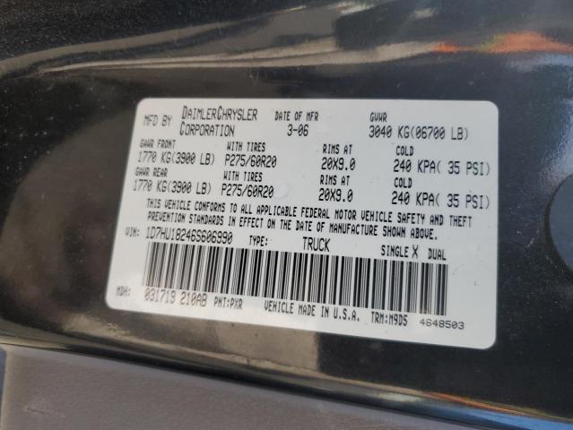 1D7HU18246S606990 - 2006 DODGE RAM 1500 ST 黑色 照片 12