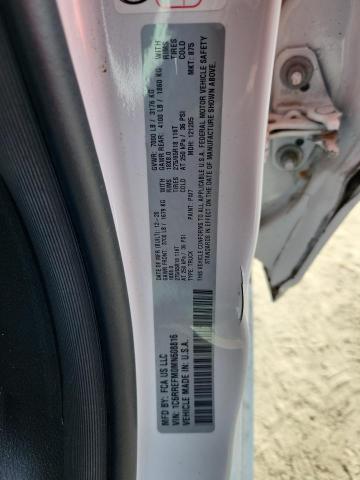 1C6RREFM0MN608816 - 2021 RAM 1500 BIG HORN/LONE STAR WHITE photo 12