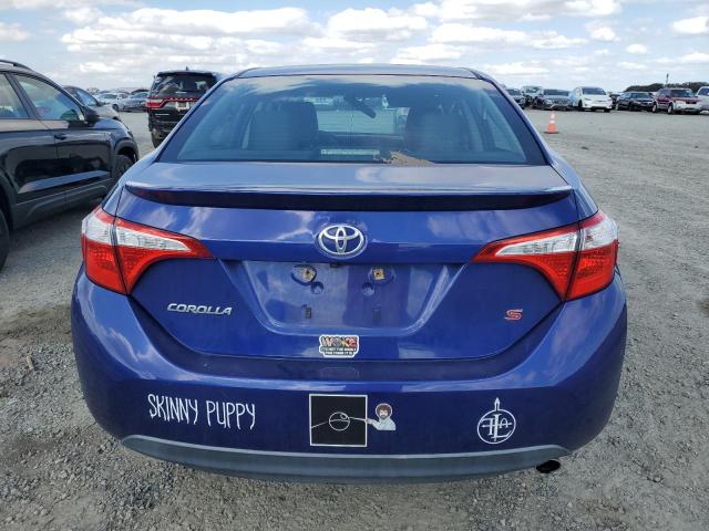2T1BURHEXEC222771 - 2014 TOYOTA COROLLA L BLUE photo 6