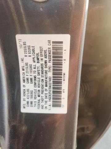 1HGCR2F87DA027483 - 2013 HONDA ACCORD EXL 石墨色 照片 12