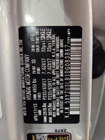 5XYZU3LB1DG083867 - 2013 HYUN SANTA FE SPORT Gümüş foto 13