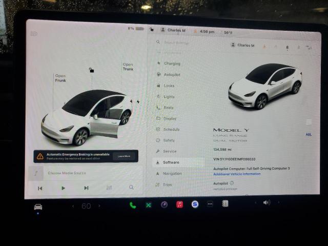 5YJYGDEE1MF086033 - 2021 TESLA MODEL Y თეთრი ფოტო 9