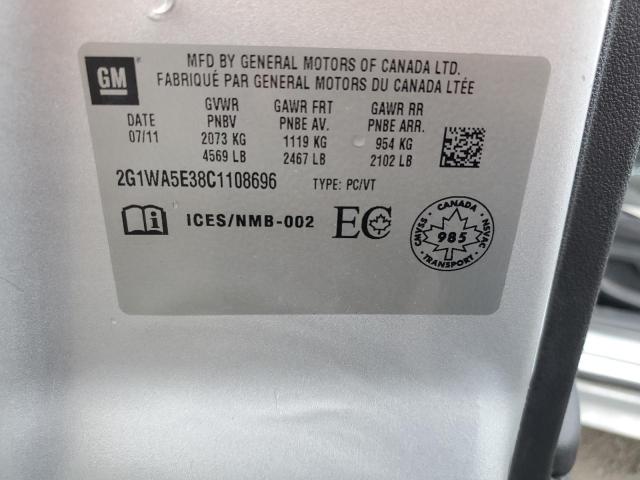 2G1WA5E38C1108696 - 2012 CHEVROLET IMPALA LS ვერცხლისფერი ფოტო 12