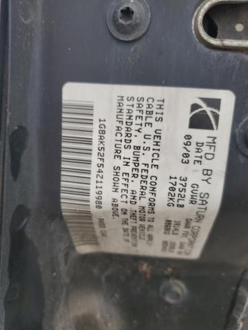 1G8AK52F54Z119980 - 2004 SATURN ION LEVEL 3 SILVER photo 12