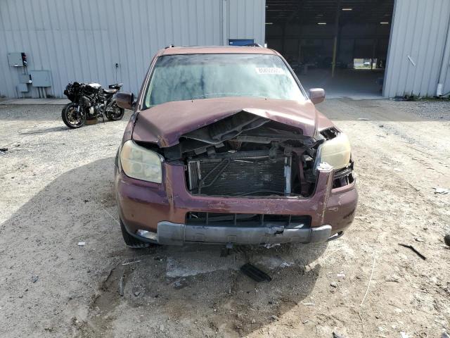 5FNYF28577B034610 - 2007 HONDA PILOT EXL Granate foto 5