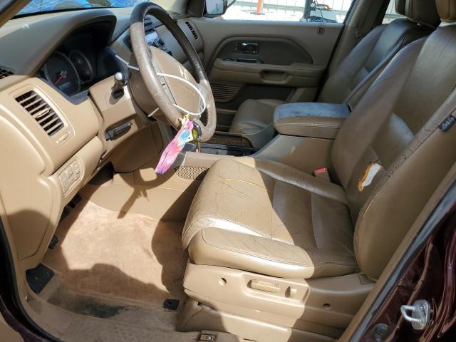 5FNYF28577B034610 - 2007 HONDA PILOT EXL Granate foto 7