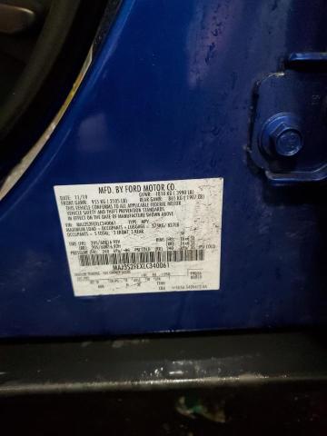 MAJ3S2FEXLC340061 - 2020 FORD ECOSPORT S BLUE photo 13