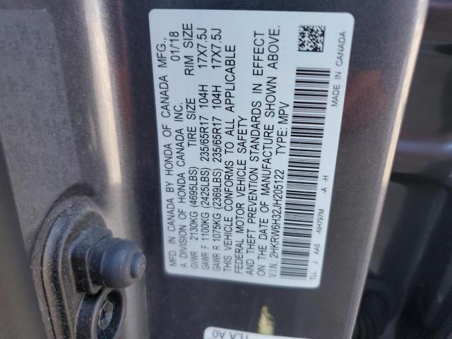 2HKRW6H32JH205122 - 2018 HONDA CR-V LX Boz foto 14