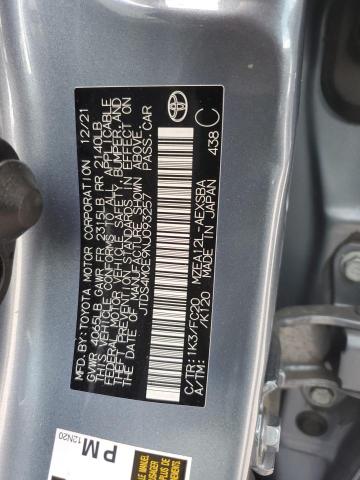 JTDS4MCE9NJ093257 - 2022 TOYOTA COROLLA SE Gris photo 13